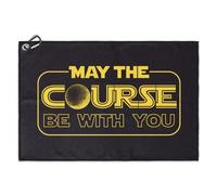 Msticey May The Course Be with You Printed Microfiber Golf Towel with Clip, Great Golf Gift for Dad Mom Dad Grandpa Golfer Birthday Retirement Gifts for Day