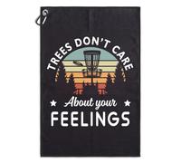 Msticey Tree Don't Care About Your Feelings Printed Microfiber Disc Golf Towel Golf Disc Gift for Disc Golf Lover Dad Boyfriend Father's Day Birthday Accessories from