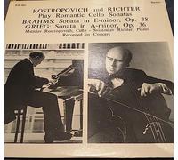 Mstislav Rostropovich And Sviatoslav Richter, Edvard Grieg, Johannes Brahms - The Art Of The Cello Sonata-LP