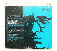 Mstislav Rostropovich, Leningrad Philharmonic Orchestra, Kurt Sanderling, Maxim and Dmitri Shostakovich - Prokofiev: Opus 125 For Cello and Orchestra Sinfonia Concertante, Concertino For Two Pianos, Opus 94