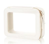 MSTONAL Clear Makeup Bag with Zipper, Ivory White, M, Fashion