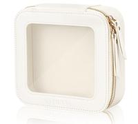 MSTONAL Clear Makeup Bag with Zipper, Ivory White, Mini, Fashion