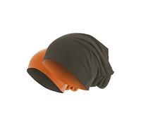 MSTRDS Accessories Jersey Beanie Reversible, Chocolate/Orange, One Size