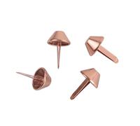 MSTZA 100/200pcs 10/12/15mm Rose Gold Bag Feet Studs, Metal Bottom Studs for DIY Leather Handbag Craft, Bag Making Hardware, Purse Decoration