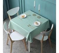 MSTZA 90-220CM Oil -Proof Large Grid Wipeable Pvc Tablecloths Rectangular For Large Table Dinning Table Square Pvc Table Cloth Wipe Clean