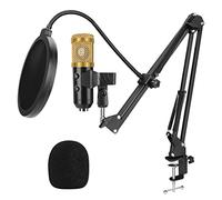 MSUDGH USB Condenser Microphone for Computer Cardioid Condenser Microphone with Adjustable Metal Arm for Game Recording