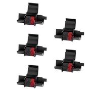 Msudoku Compatible with Calculator Ink Roller Ribbon Replacement for IR40T IR-40T CP-13 MP-12D Sharp EL-1750V P23-dhv CP13 EL-1801V HR-100TM HR-170RC Printer (Black and Red, 5 Pack)