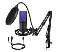 Msuiiixcccc USB Condenser Microphone Computer PC Gaming Podcast Streaming Mic with Boom Arm Shock Mount Pop Filter for YouTube,Tiktok