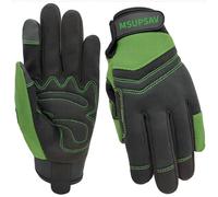 MSUPSAV tool glove, multifunctional work gloves for men, multifunctional synthetic leather mechanical gloves, spandex work glove, heavy screen, best gift (green, medium)