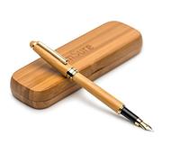 mSure Fountain Pen Gift Set, Bamboo Fountain Pen with Bamboo Gift Box,Handcrafted Gift Pens