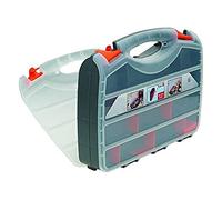 MSV 130107 Plastic Double-Sided Sorting Box - Black/Orange/Transparent