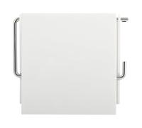 MSV Bathroom Series Roll Toilet Paper Holder with Flap-White, Polystyrene, 30 x 20 x 15 cm