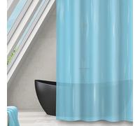 MSV mould shower curtain, anti-bacterial, washable, waterproof, EVA, 180 x 180 cm, blue, Vinyl