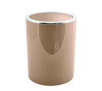 MSV - AS Kamaka 6L Cappuccino Bin - Compact Design - 24.2 x 19 x 19 cm - Elegant Colour for Kitchen and Bathroom - Practical Lid - Indoor Use