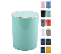 MSV Aspen Bathroom Bin Pedal Bin with Swing Lid 6 litres (Diameter x Height): Approx. 18.5 x 26 cm, Pastel Green