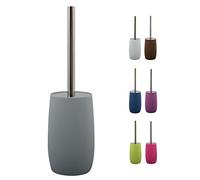 MSV Asti Toilet Brush with Hygienic Container and Soft Touch Surface Grey