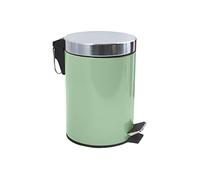 MSV Basil Green Cosmetic Bin Pedal Bin 3 Litres with Removable Inner Bucket