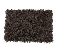 MSV Bath mat Chenille of Cotton in Brown 60x40cm, 60 x 40 cm