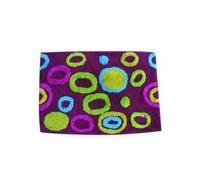 MSV Bath mat Round Patterns of Cotton in Brown 60x40cm, Multi-Colour, 60 x 40 cm