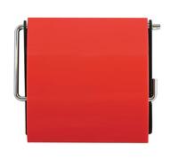 MSV Bathroom Series Roll Toilet Paper Holder with Flap-Red, Polystyrene, 30 x 20 x 15 cm
