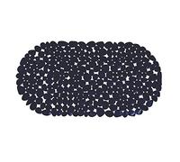 MSV Bathtub mat Pebbles 39x99cm in black, Fabric, 39 x 99cm