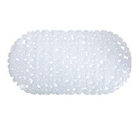 MSV Bathtub mat Pebbles 39x99cm in white, Fabric, 39 x 99 cm
