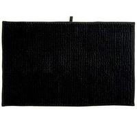 MSV Chenille Bath Mat, Microfibre, Black , 60 x 90 cm