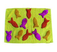 MSV "Colored Fish Cotton Bath Mat, Multi-Colour, 60 x 40 cm