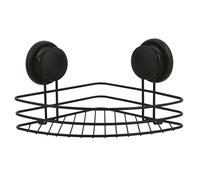 MSV Corner Shower Basket with Suction Cups 21.5 x 21.5 x 13 cm Chrome-Plated Steel