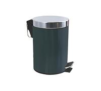 MSV Cosmetic Bin, Dark Green, Pedal Bin, 3 Litres, with Removable Inner Bucket