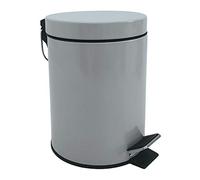 MSV Cosmetic Bin Light Grey Pedal Bin 3 Litres with Removable Inner Bucket