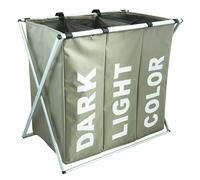 MSV "Dark Light Laundry Basket, Multi-Colour, 61 x 36 x 58 cm