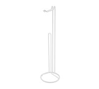 MSV Elegant Standing Toilet Roll Holder - W x H x D: 15 x 54 x 15 cm, White Matt