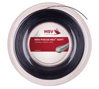 MSV Focus HEX Soft Tennis Racket String 200m Reel - Black