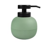 MSV - Gino Basil Soap Dispenser - Modern Design - 10.3 x 10.3 x 13.2 cm - Green - 0.5L Capacity - Perfect for Kitchen and Bathroom - Easy Refill System