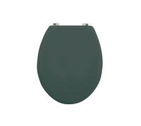 MSV Key MDF Toilet Seat Matt Dark Green with Stainless Steel Hinges