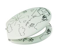 MSV "Kindergarten Toilet Seat, Black/White