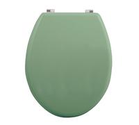 MSV MDF Céo Green Basile Matte Toilet Seat - Stainless Steel Hinges - Green