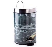 MSV "New York Pedal Bin, Multi-Colour, 3 Litre