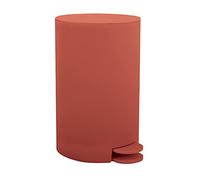 MSV Osaki Cosmetic Bin Pedal Bin 3 Litres with Removable Inner Bucket Terracotta Red