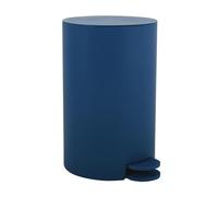 MSV Osaki Pedal Bin, Dark Blue, 3 Litre | Pedal bin with lid and removable inner container, diameter 15 x 27 cm, stable, for guest toilet, office and bedroom