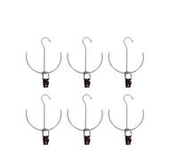 MSV Pack of 12 Non-Slip Laminated Steel Belt Hangers