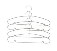 MSV - Pack of 40 Plastic Coated Steel Hangers - Very Robust and Non-Slip Design - Curved Sides, No Deformation - All Types of Clothes - 40 cm - Taupe