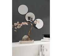 MSV Pack of 89 Adhesive Mirrors, Glass, White, 15 x 15 x 3 cm