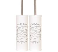 MSV Paris Toilet Brush, Stainless-Steel, Cream, 30 x 20 x 15 cm (Pack of 2)