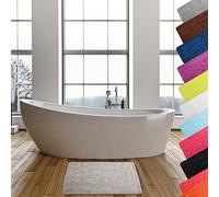 MSV "Pebble" Bath Mat with Foam Fibres, Beige, 40 x 60 cm - 141072