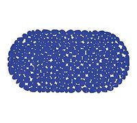 MSV "Pebbles Bathtub Mat, Dark Blue, 39 x 99cm