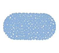 MSV "Pebbles Bathtub Mat, Light Blue, 39 x 99cm