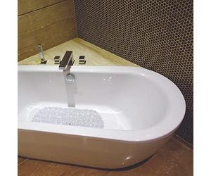 MSV "Pebbles Bathtub Mat, Transparent, 39 x 99cm