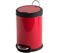 MSV Pedal bin Soft Close 3L in red, Stainless-Steel, 3 Litre